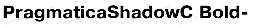 PragmaticaShadowC Bold字体转换